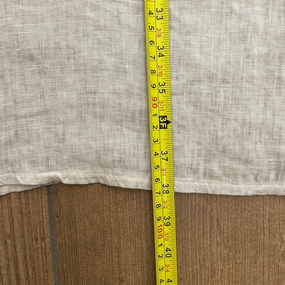 Rosemarine Linen Shift Dress Women M Beige Floral Made in Italy Lagenlook - Picture 8 of 9